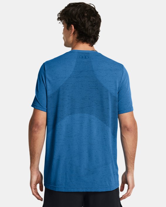 Men's UA Vanish Seamless Short Sleeve, Blue, pdpMainDesktop image number 1
